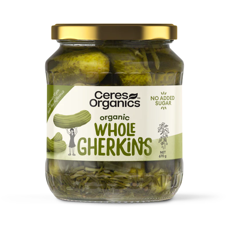 Ceres Organics Organic Whole Gherkins 670g