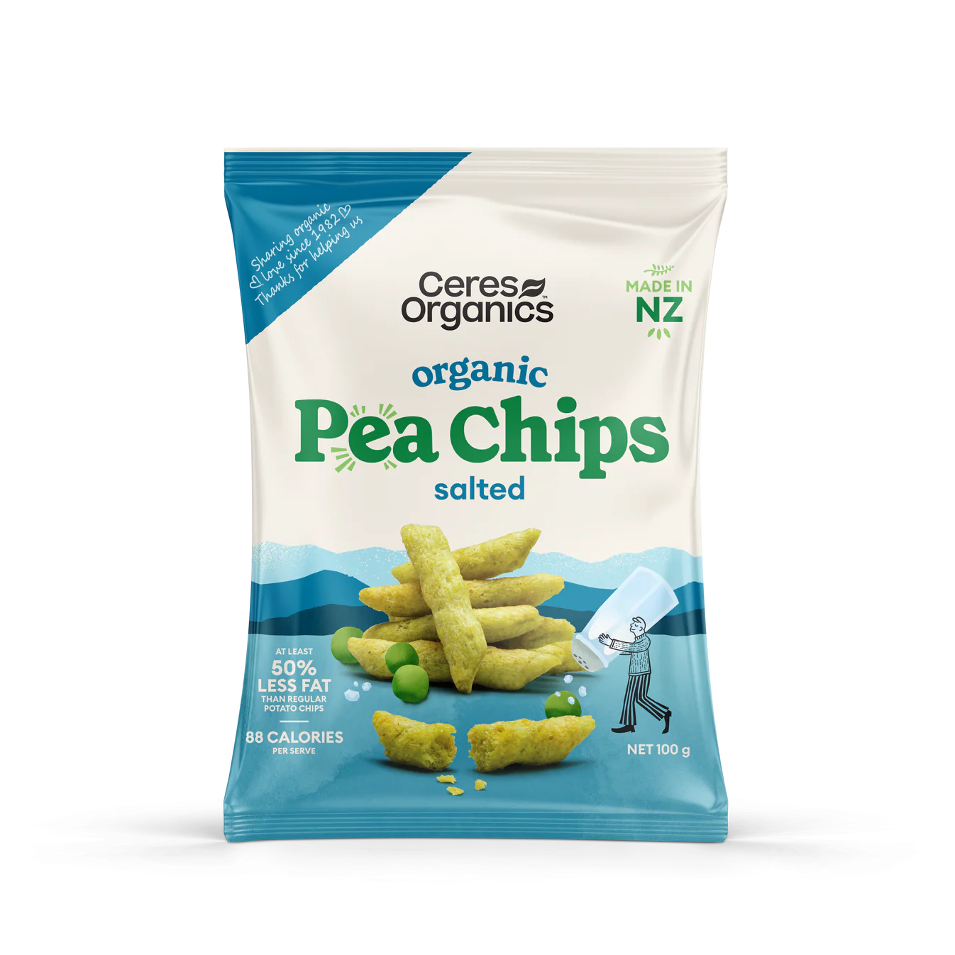 Ceres Organics Organic Pea Chips Salted 100g
