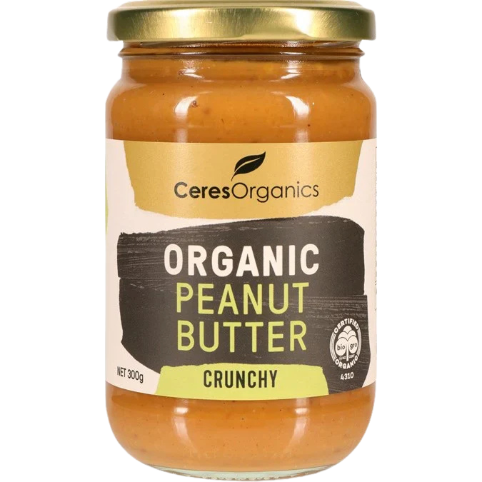 Ceres Organics Organic Peanut Butter, Crunchy 300g
