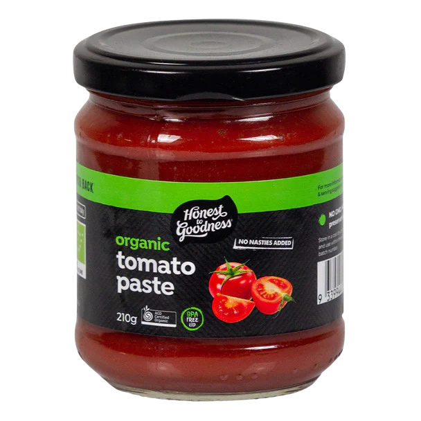 Honest To Goodness Organic Tomato Paste 210g