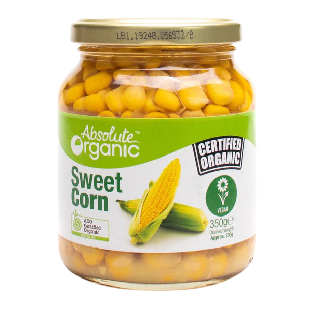 Absolute Organic, Organic Sweet Corn 350g
