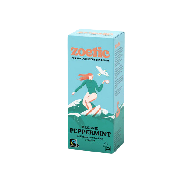 Zoetic Organic Peppermint Tea Bags 25 Pack