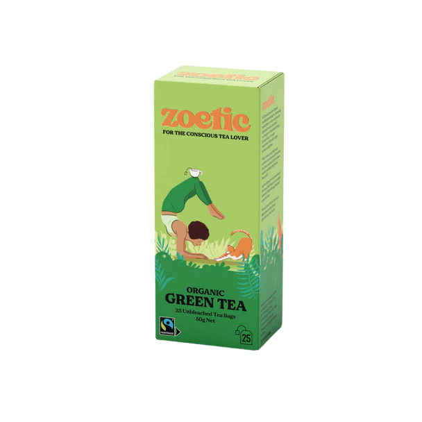 Zoetic Organic Green Tea Bags 25 Pack