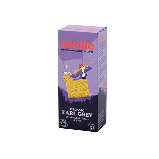 Zoetic Organic Earl Grey Tea Bags 25 Pack