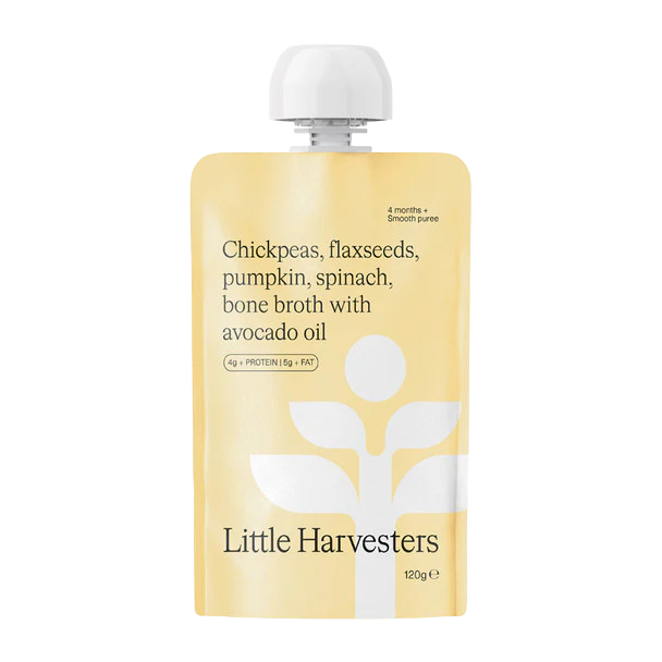 Little Harvesters Baby Food Chickpeas, Pumpkin, Spinach 120g