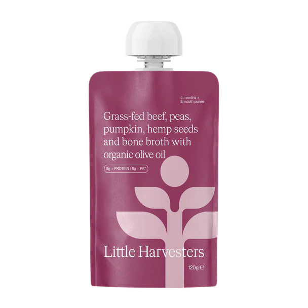 Little Harvesters Baby Food Beef, Peas, Pumpkin, Hemp 120g