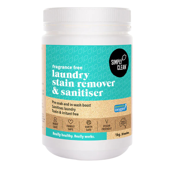SimplyClean Fragrance Free Laundry Stain Remover & Sanitiser 1KG