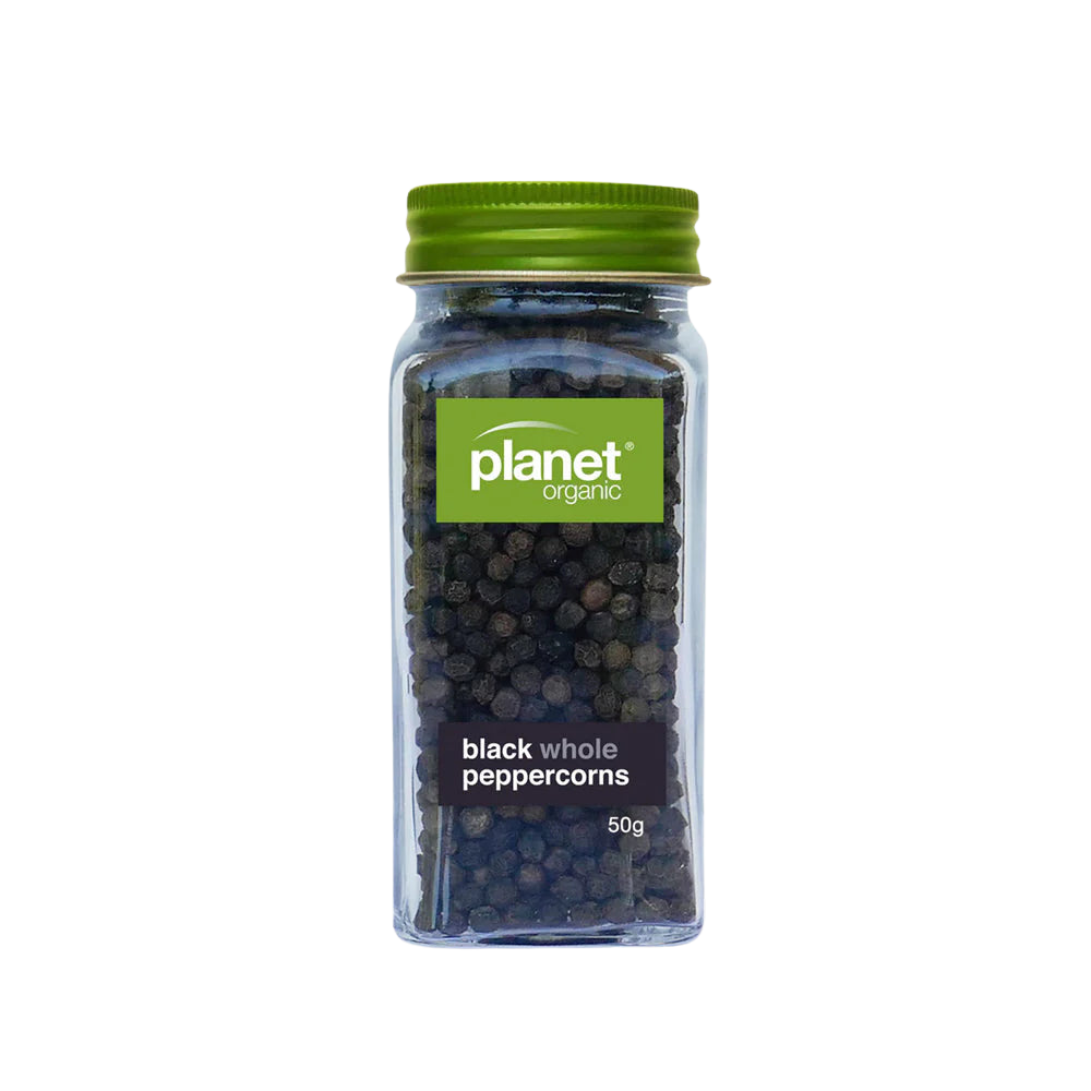 Planet Organic Peppercorns Black 50g - Certified Organic