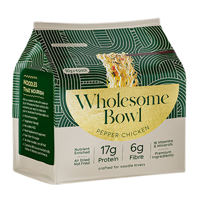 Wholesome Bowl Noodle Pack - Pepper Chicken 4x90g