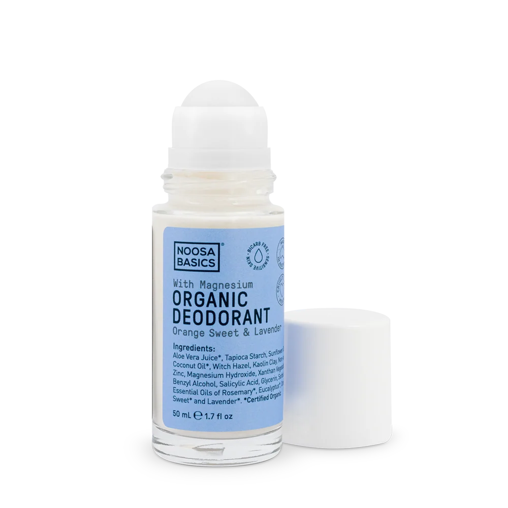 Noosa Basics Bi-Carb Free Deodorant Roll On -Sweet Orange & Lavender 50ml