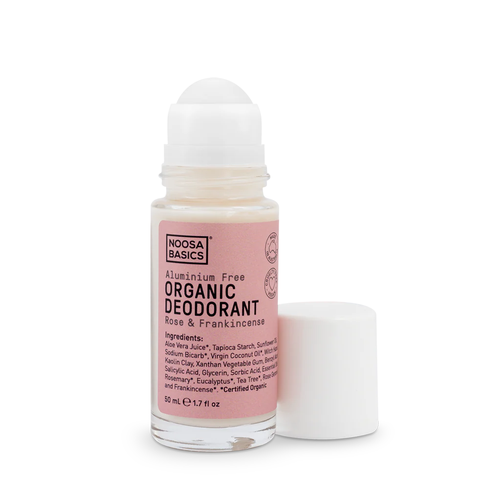 Noosa Basics Deodorant Roll On- Rose & Frankincense 50ml